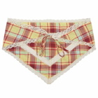 Damson Madder Women's Triangle Headscarf With Lace Detail in Multi 