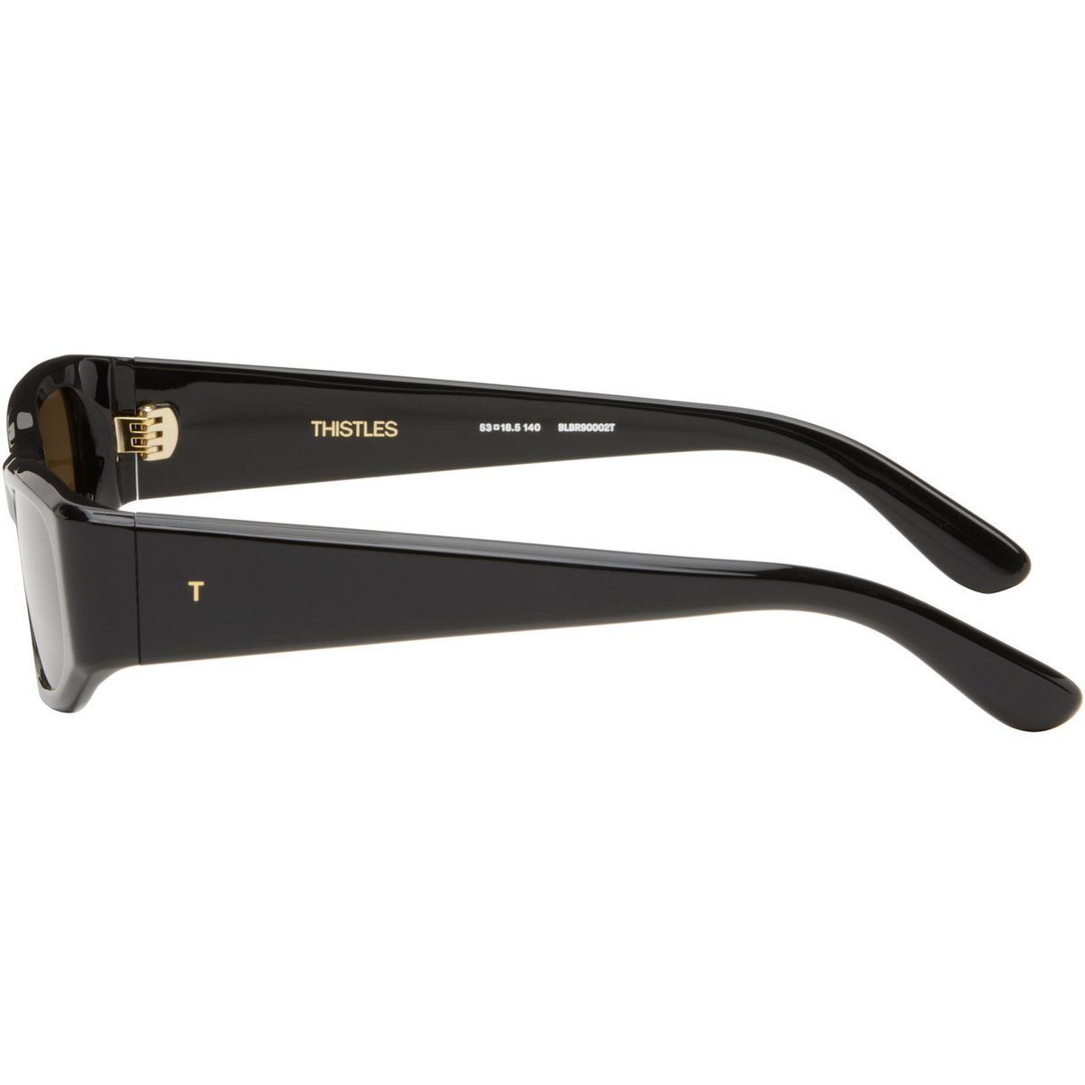 THISTLES Black 'The Suede' Sunglasses