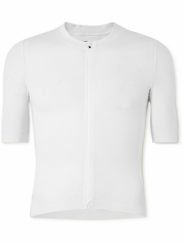 Photo: Pas Normal Studios - Solitude Logo-Print Polartec® DELTA™ Mesh Cycling Jersey - White