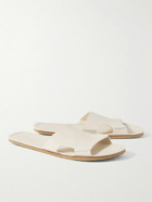 The Row - Gene Leather Slides - White