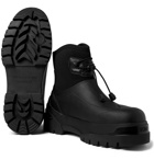 Moncler Genius - 6 Moncler 1017 ALYX 9SM Leather-Trimmed Rubber and Neoprene Boots - Black