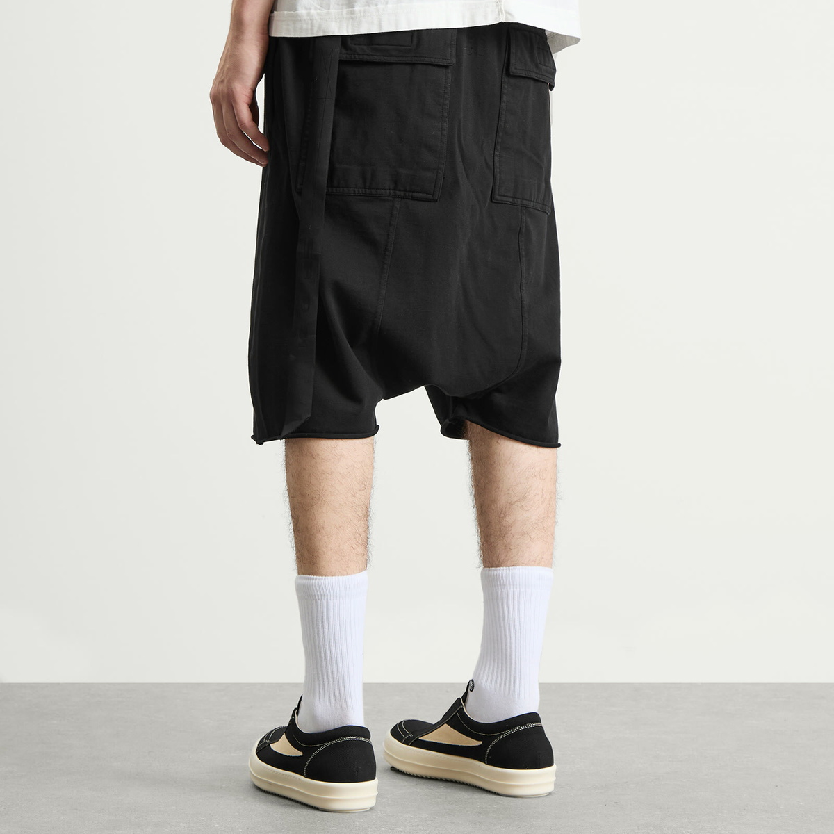 ※XS※ DRKSHDW PODS RN素材 Rick Owens DRKSHDW Men's Drawstring Pods in Black Rick Owens Drkshdw
