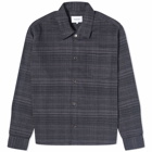 Palmes Men's Ellison Check Overshirt in Black