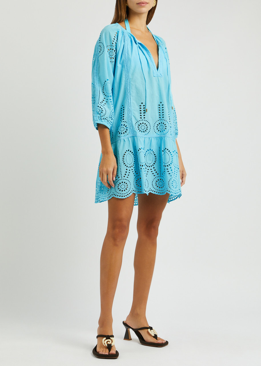 【MELISSA ODABASH】broderie anglaise cotton kaftan Melissa Odabash Ashley Broderie-anglaise Cotton Kaftan