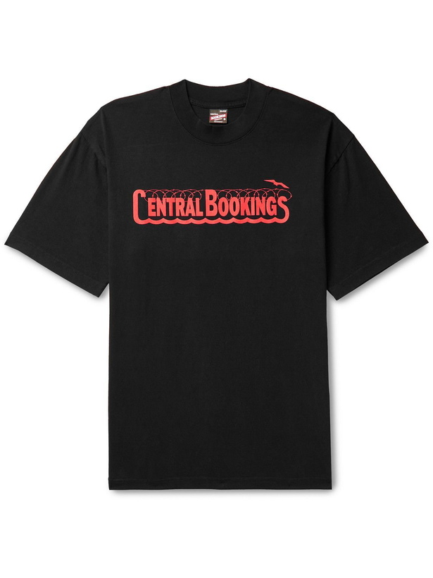 Photo: Central Bookings Intl™️ - Logo-Print Cotton-Jersey T-Shirt - Black