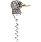 Asprey - Oxidised Sterling Silver Duck Corkscrew - Silver