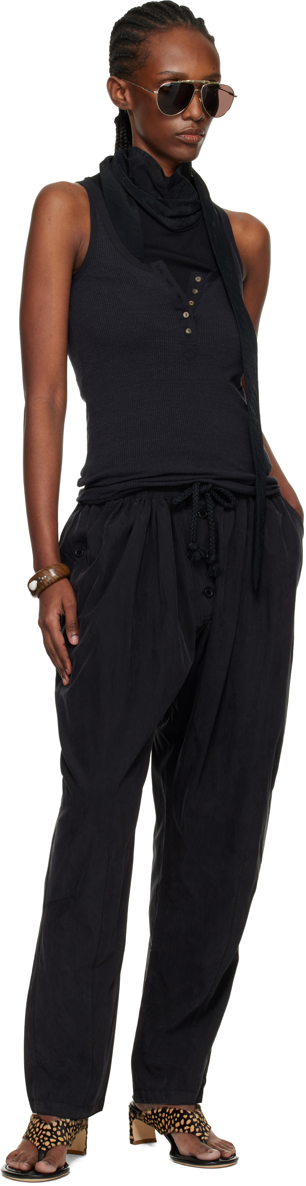 Isabel Marant Black Helma Silk Tank Top
