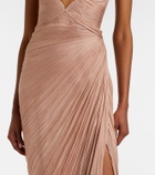 Maria Lucia Hohan Ananda pleated silk muslin bustier gown