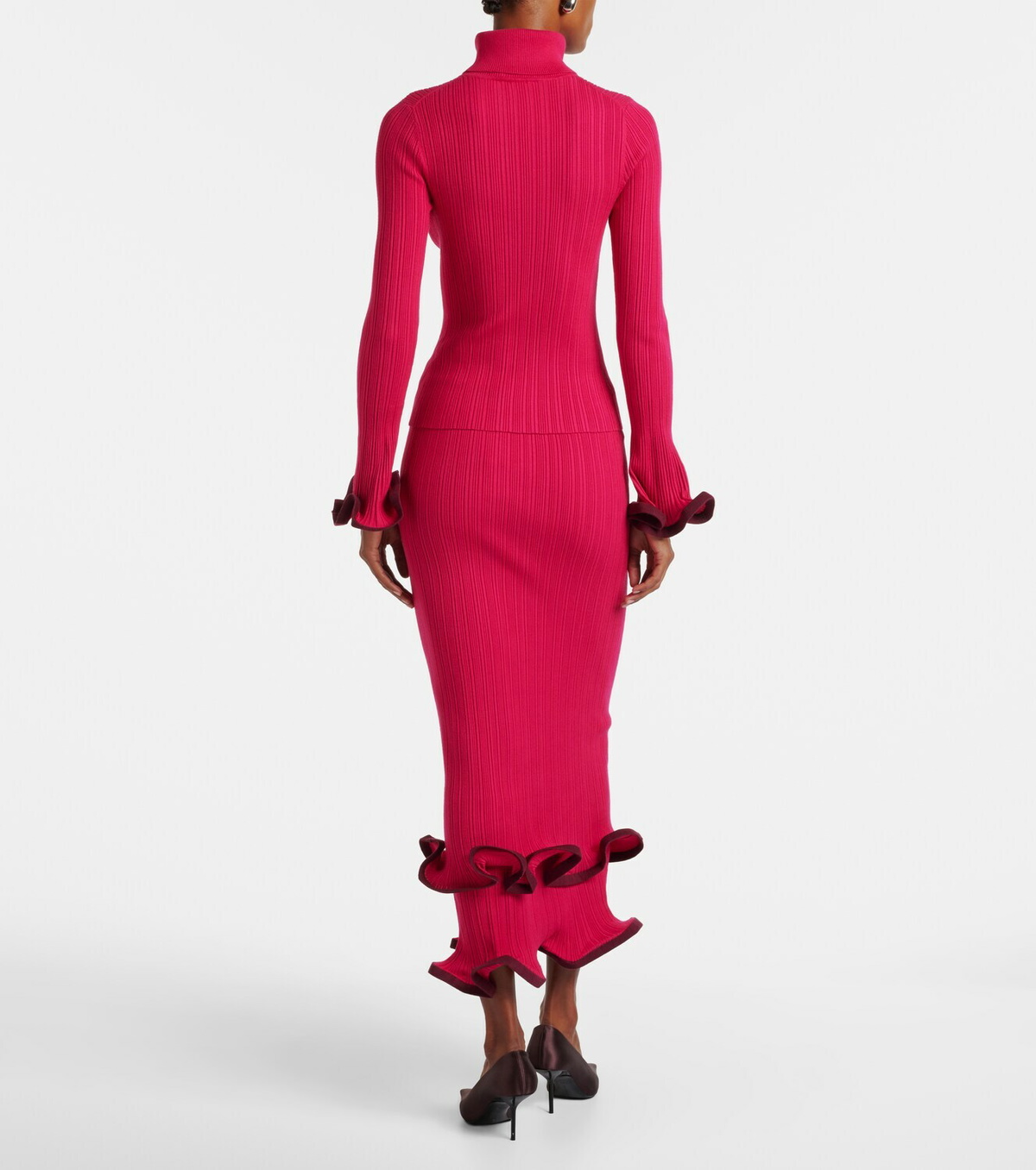 Simkhai Lola ruffled turtleneck sweater
