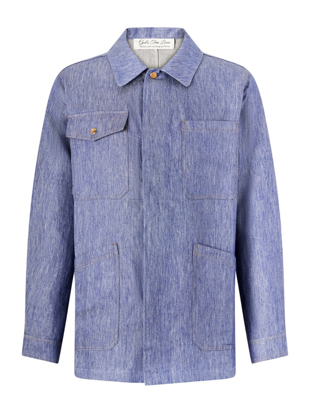 Photo: God's True Cashmere - Linen Blouson Jacket - Blue
