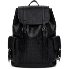 Gucci Black GG Embossed Backpack