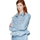 Marques Almeida Blue Denim Detachable Sleeve Jacket