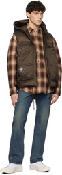 UNDERCOVER Brown Quilted Down Vest