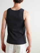 Mr P. - Ribbed Stretch-Organic Cotton-Jersey Tank Top - Gray