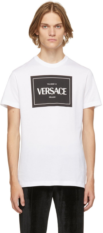 Photo: Versace White Logo T-Shirt