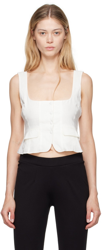 Photo: GUIZIO White Adelina Tank Top