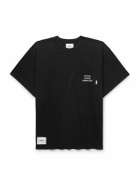 WTAPS - Logo-Appliquéd Embroidered Cotton-Blend Jersey T-Shirt - Black