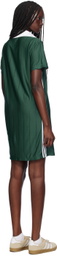 adidas Originals Green Adicolor 3-Stripes Pinstripe Minidress