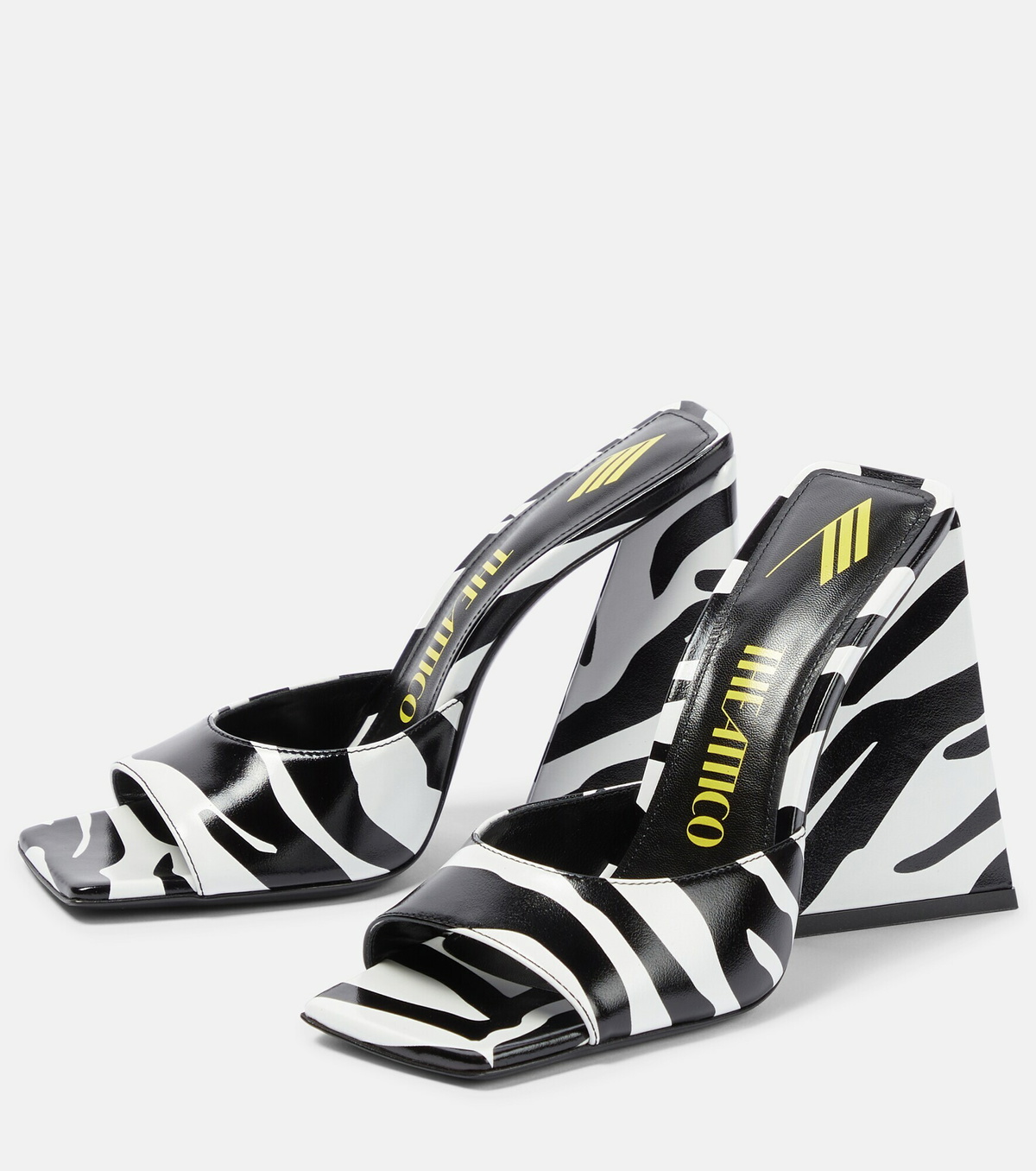 The Attico - Devon zebra-printed leather mules The Attico