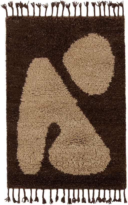 Photo: ferm LIVING Brown & Off-White Small Abstract Rug