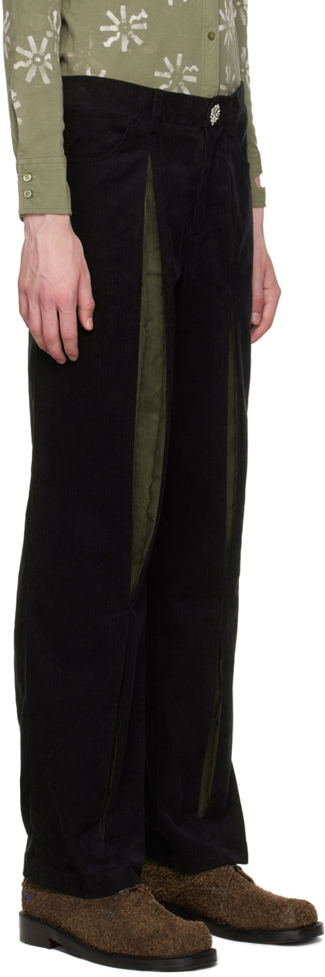 Solitude Studios SSENSE Exclusive Black & Green Reveal Trousers