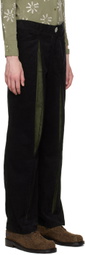Solitude Studios SSENSE Exclusive Black & Green Reveal Trousers