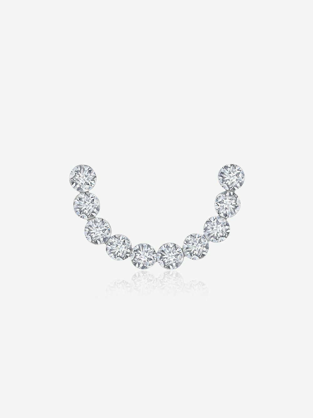 MARIA TASH 18K White Gold Demi Eternity Diamond Earring