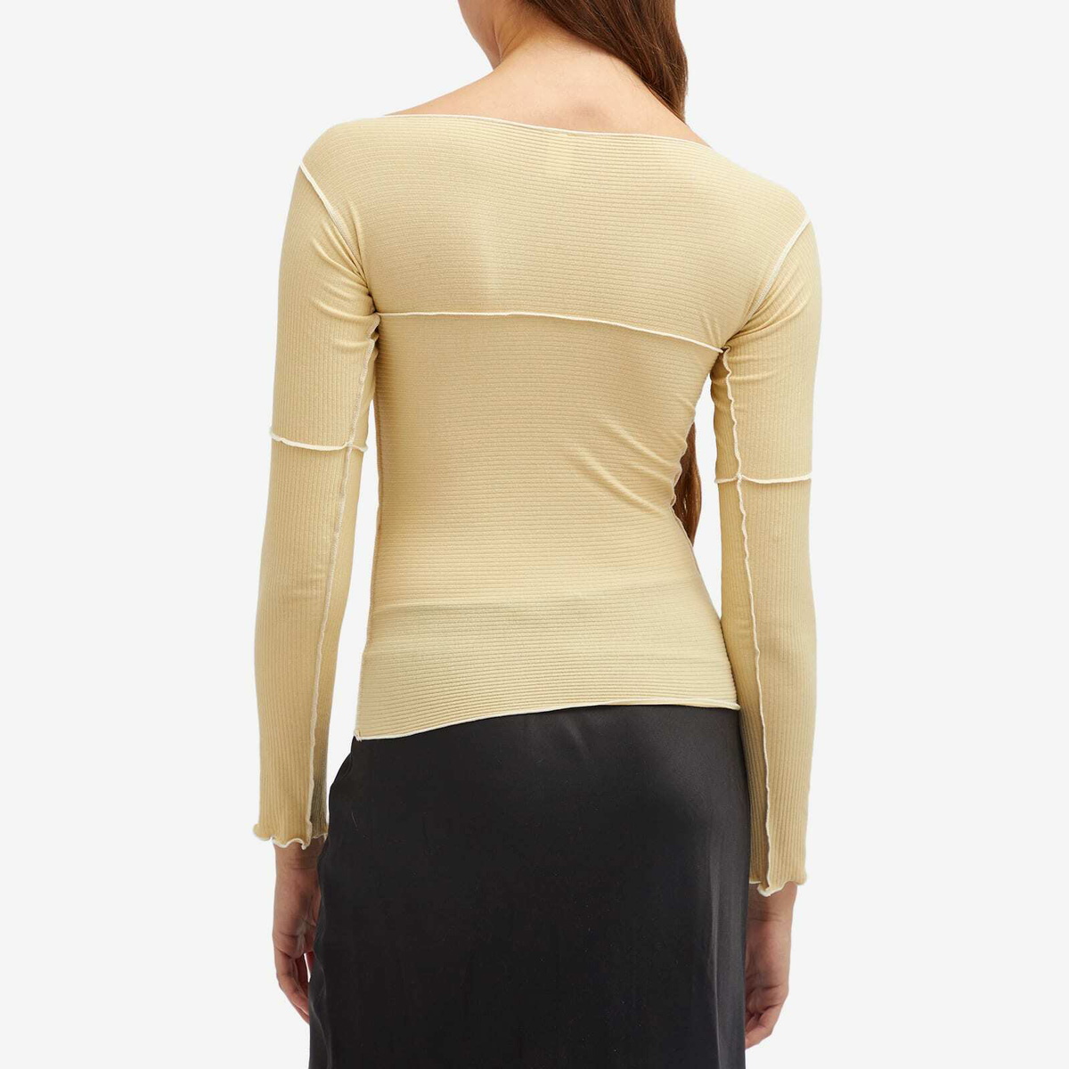 Baserange Women's Cinder Long Sleeve Top in Hen Yellow Baserange