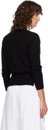 Simone Rocha Black Embellished Relaxed Cashmere Cardigan