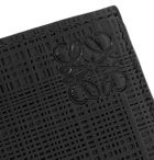 Loewe - Embossed Cross-Grain Leather Billfold Wallet - Men - Black