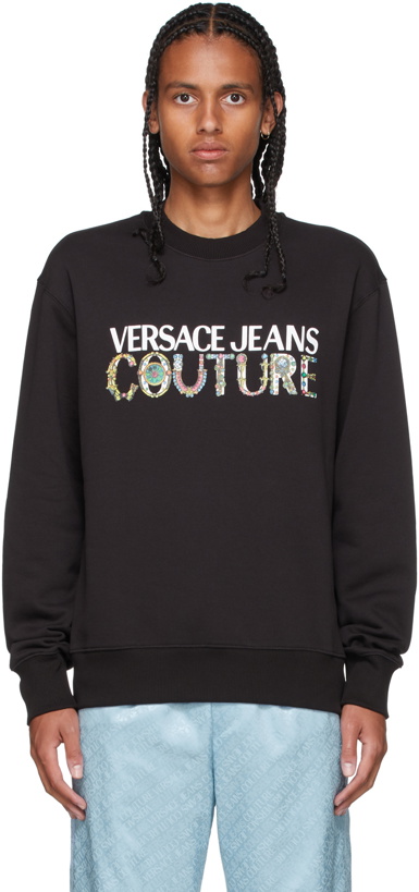 Photo: Versace Jeans Couture Black Regalia Logo Sweatshirt