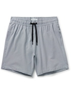 Onia - Charles Mid-Length Striped Seersucker Swim Shorts - Blue