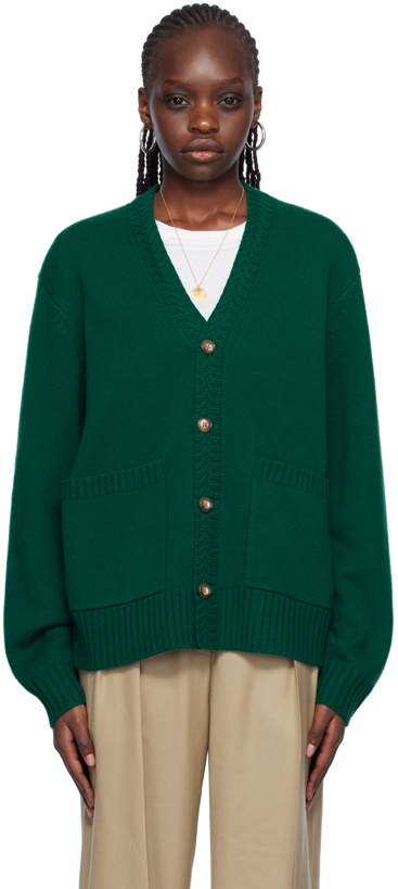 Photo: Guest in Residence Green Y-Neck Cardigan