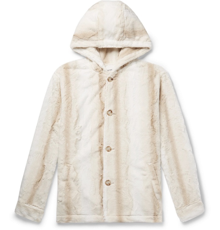 Photo: Noon Goons - Faux Fur Hooded Jacket - Neutrals