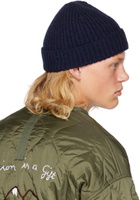 PRESIDENT's Navy Brushed Shetland Beanie