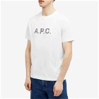 A.P.C. Men's James Paisley Logo T-Shirt in White/Black