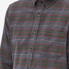 Portuguese Flannel Men's Land Button Down Check Shirt in Grey/Green/Red