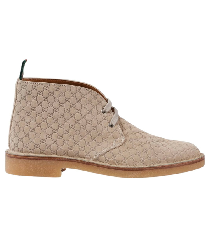 Photo: Gucci GG suede desert boots
