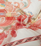 Etro Printed cotton and silk scarf