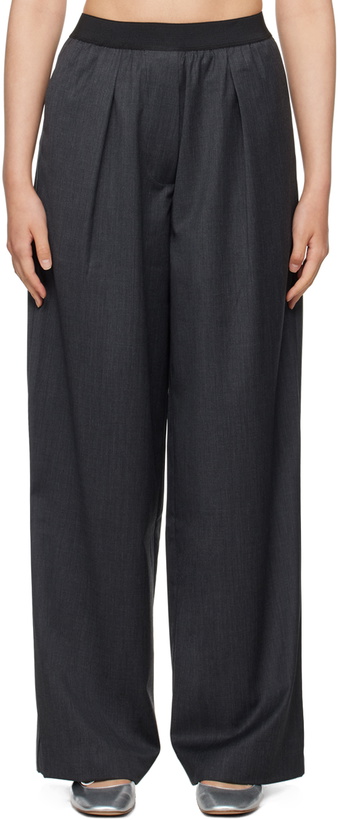 Photo: Kika Vargas Gray Pleated Trousers