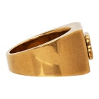 Balenciaga Gold Textured BB Ring
