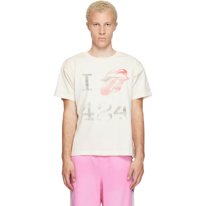 Photo: 424 Off-White 'I Love 424' Tongue T-shirt