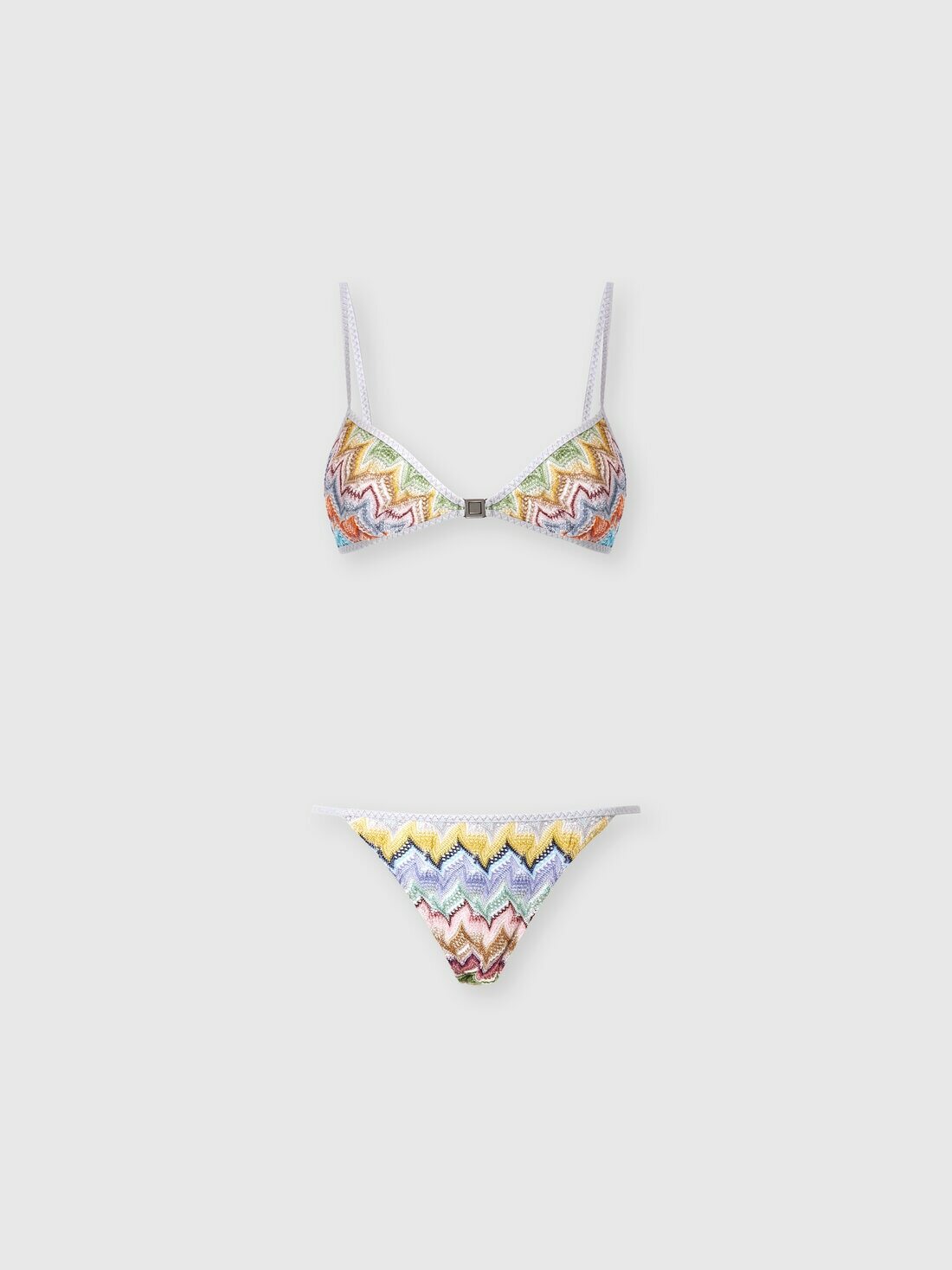 Missoni - Viscose lamé bikini with front-closure top, Women, Multicoloured