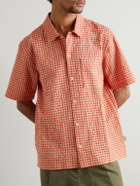 Folk - Gabe Cotton-Blend Seersucker Shirt - Red