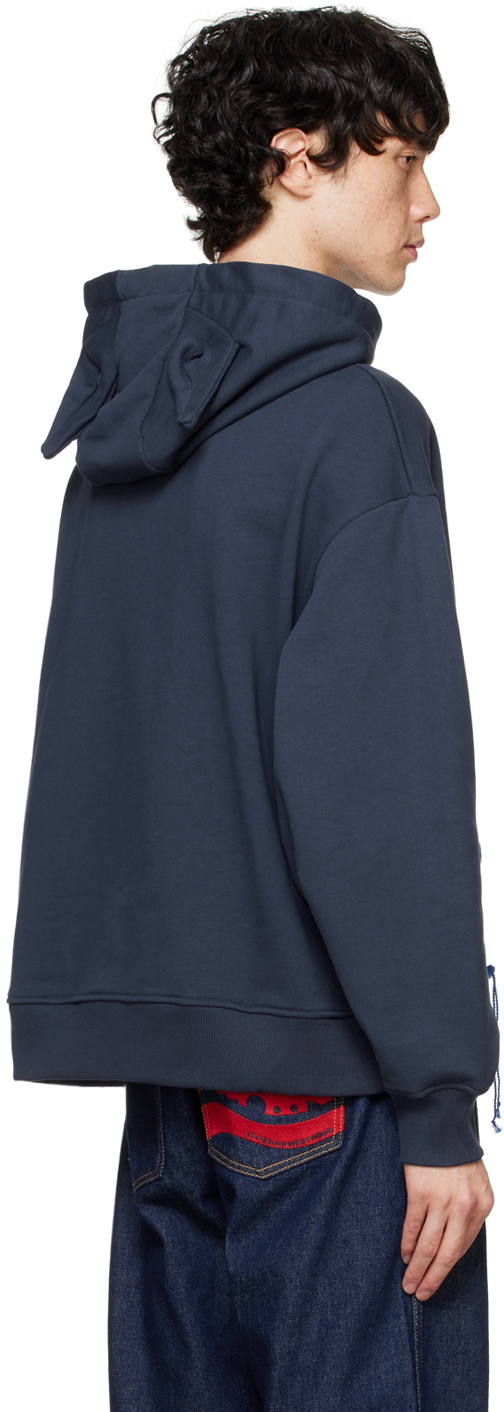Charles Jeffrey LOVERBOY Navy Patch Ears Hoodie