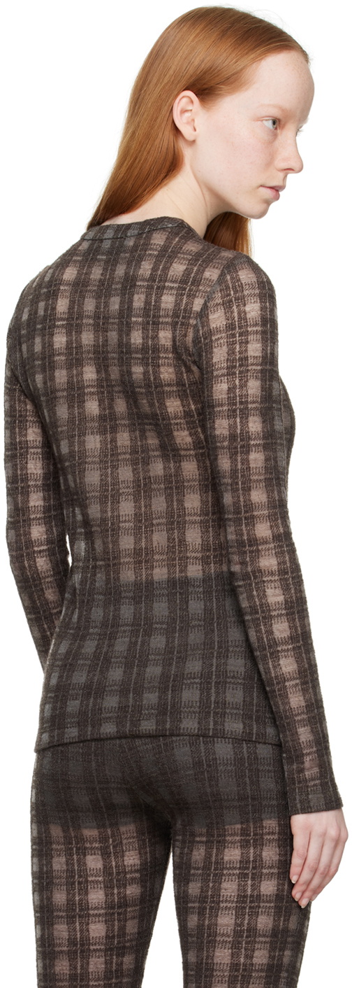 Elleme Brown Check Sweater