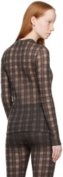 Elleme Brown Check Sweater