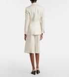 Max Mara Kaki linen wide-leg Bermuda shorts