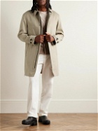 Yves Salomon - Leather-Trimmed Double-Faced Cotton-Twill Coat - Neutrals