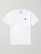 ADIDAS ORIGINALS - Logo-Embroidered Cotton-Jersey T-Shirt - White